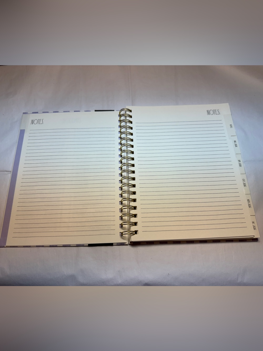 NEW Rae Dunn 2027 Planner Hardback Spiral 17 months Planner Gold Foil Bow Design - Picture 4 of 7